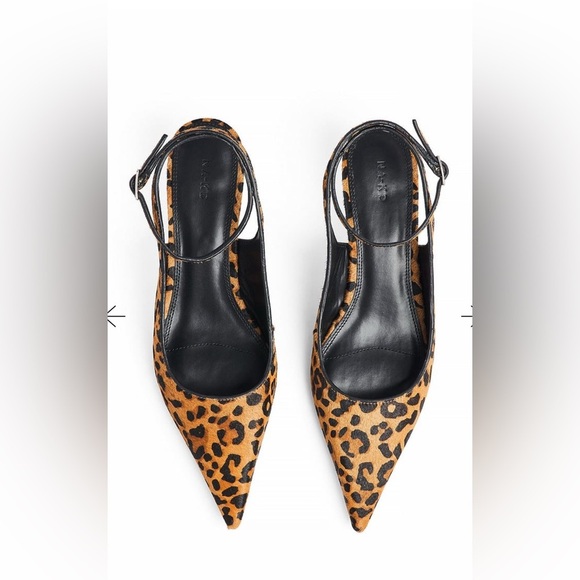 NWOT NA-KD Leather Pointy Ankle Strap Pumps, Size 5.5 - Picture 2 of 15